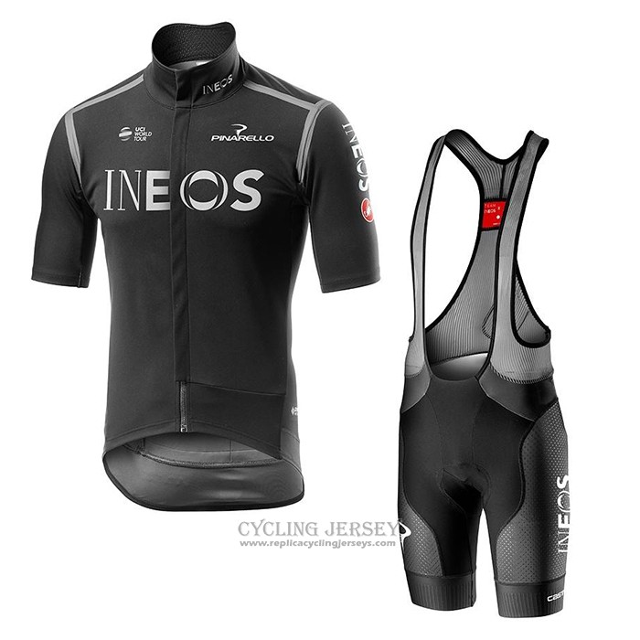 2020 Cycling Jersey Ineos Black Gray Short Sleeve And Bib Short(1)